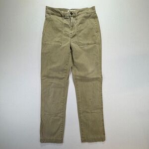 Madewell Women Olive Green Utility Cargo Pants Size 26